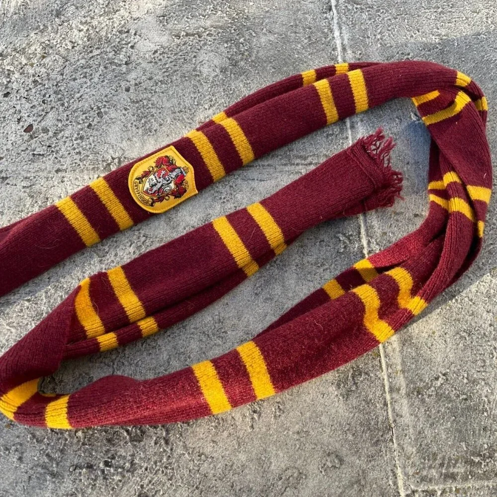 Harry Potter Scarf Red/Yellow Long Scarf 100% Wool Scarf Unisex